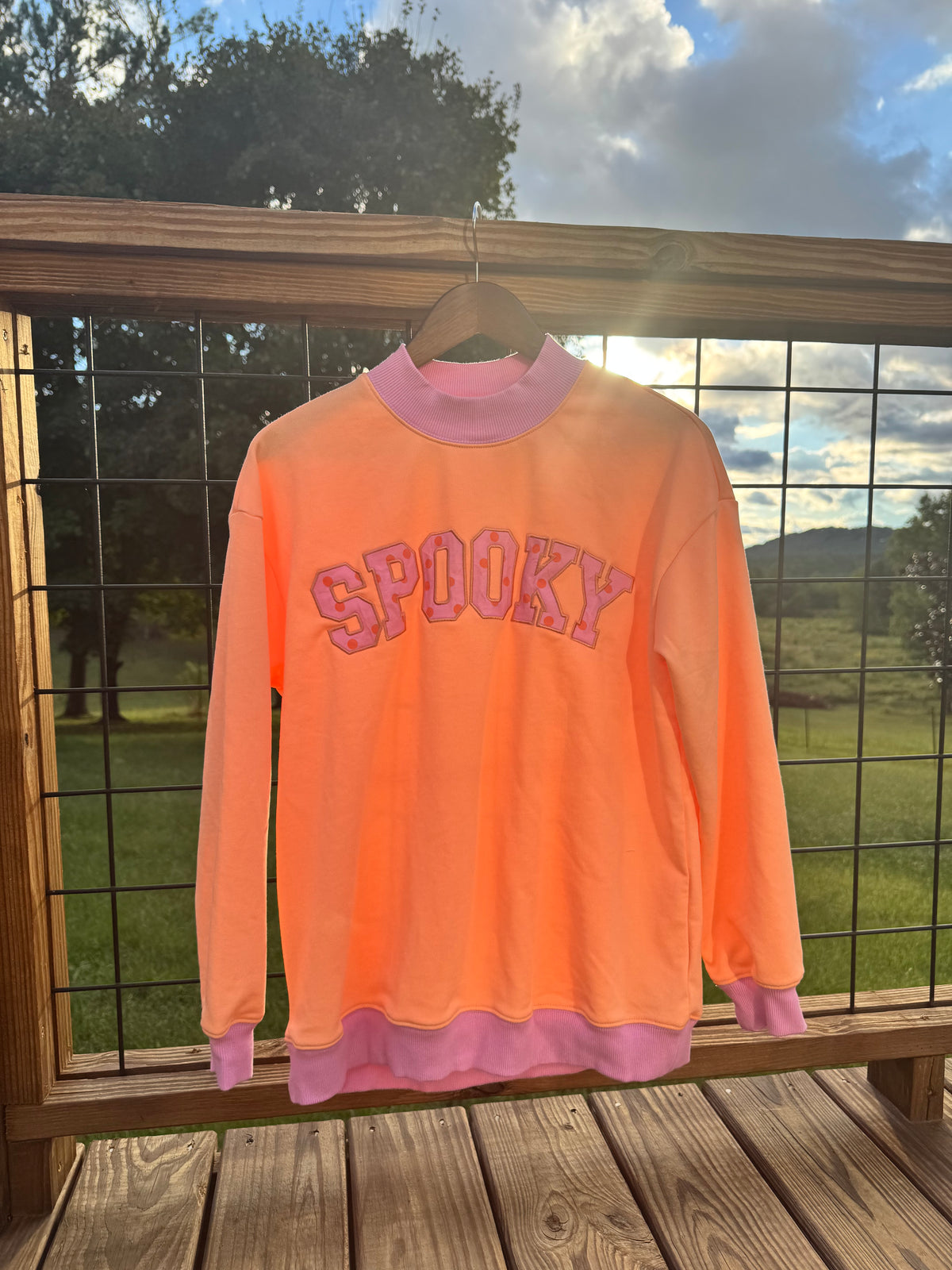 Halloween Spooky Mock Neck Sweatshirt