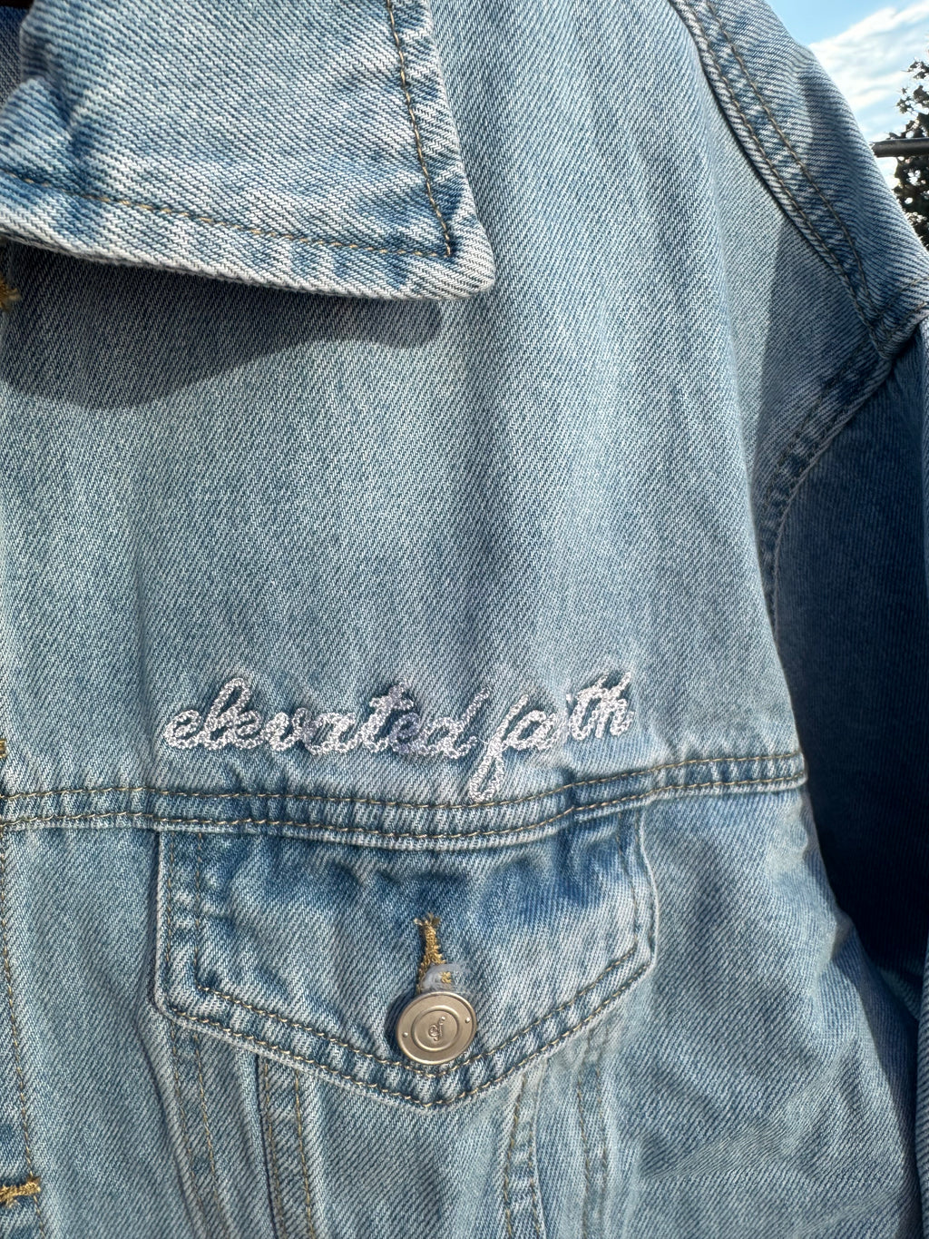 What a Friend In Jesus Denim Jacket