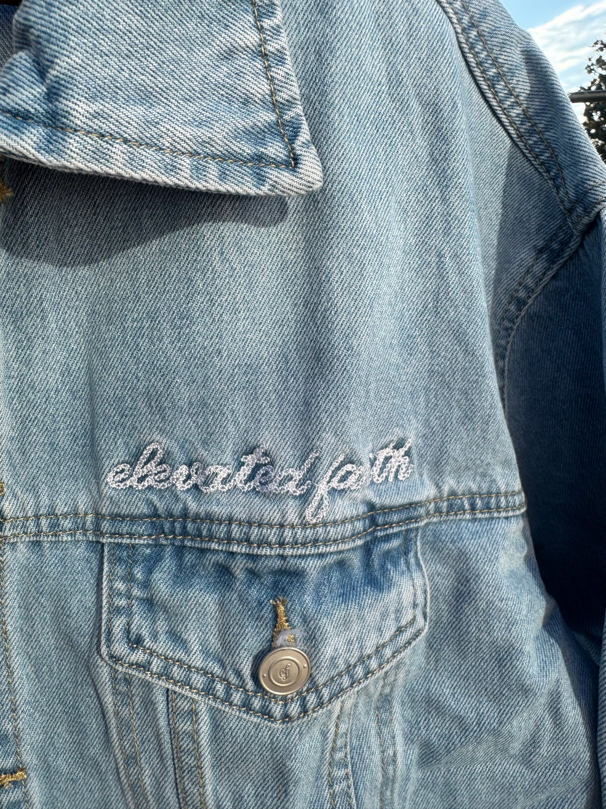 What a Friend In Jesus Denim Jacket